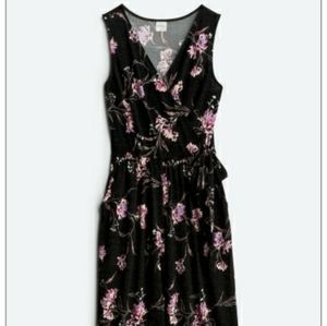 NWT Cropped Knit Floral Jumpsuit